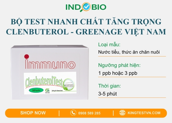 Bộ test nhanh chất tăng trọng Clenbuterol - Greenage Việt Nam