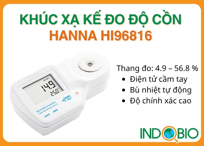 khúc xạ kế đo độ cồn Hanna HI96816