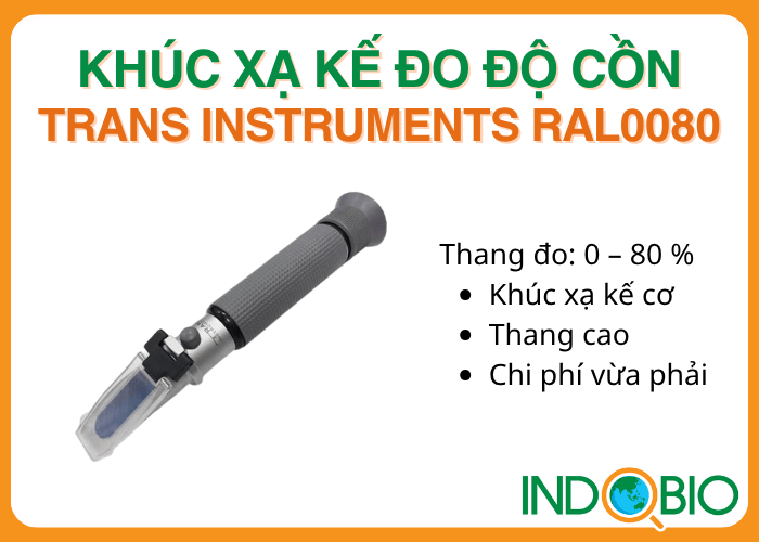 thông tin khúc xạ kế đo độ cồn Trans Instruments RAL0080