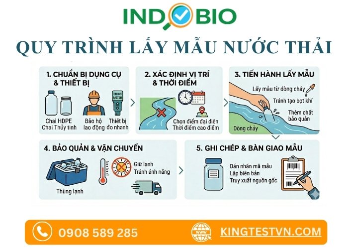 Quy trình lấy mẫu nước thải đúng cách