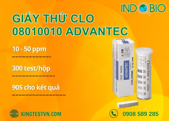 THÔNG SỐ GIẤY THỬ CHLORINE 08010010