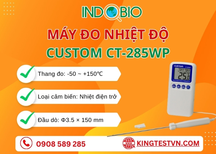 Máy đo nhiệt điện tử Custom CT-285WP