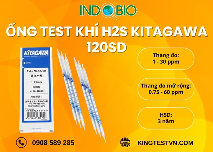 Ống test khí H2S Kitagawa 120SD