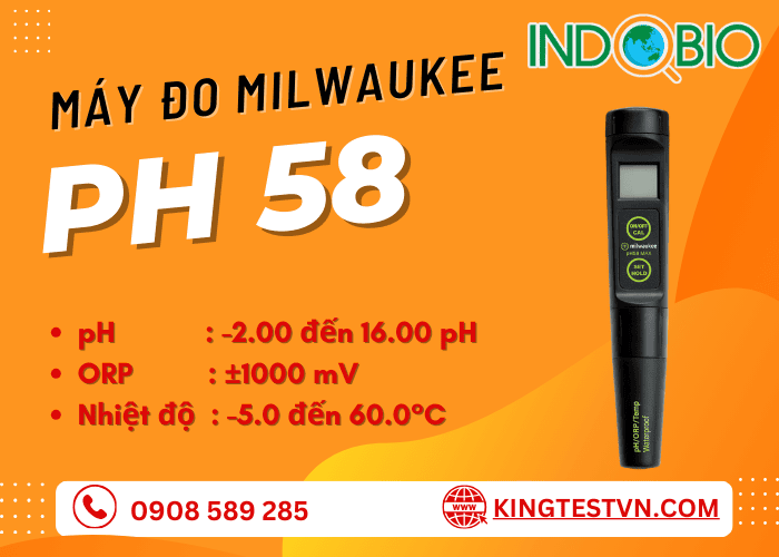 Bút đo pH/ORP/Nhiệt độ cầm tay Milwaukee pH58
