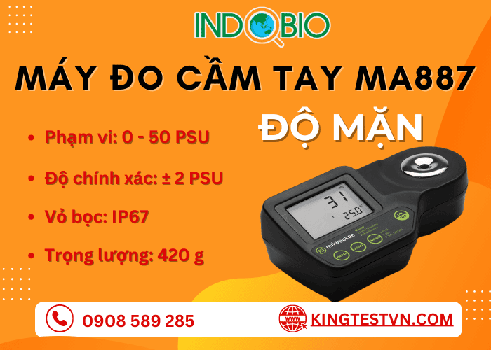 Máy đo độ mặn cầm tay Milwaukee MA887