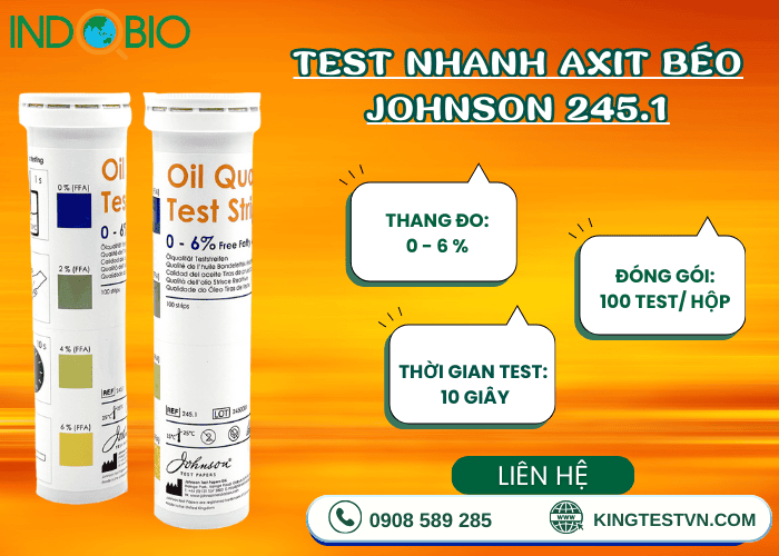 Que test axit béo tự do Johnson 245.1