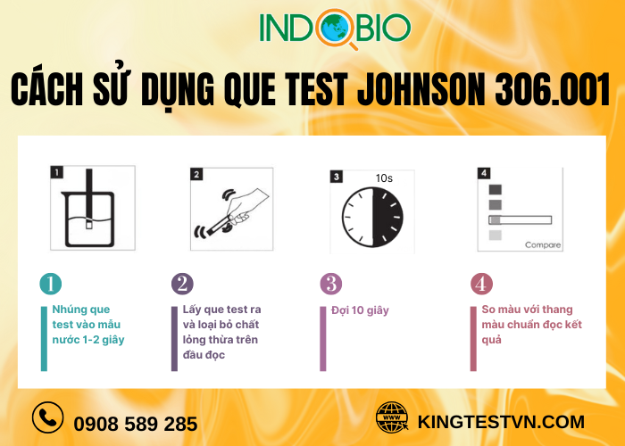Cách sử dụng que test brom hồ bơi Johnson 306.001