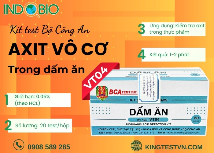 kit test nhanh axit vô cơ trong dấm ăn VT04