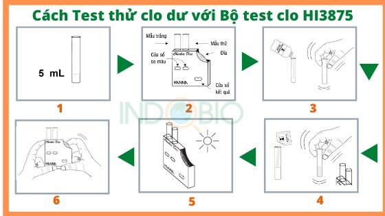 Cách test thử clo dư với bộ test clo HI3875