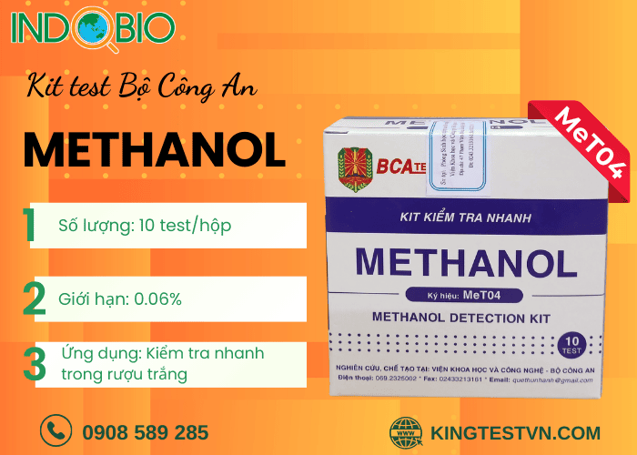 Bộ test Methanol trong rượu MeT04
