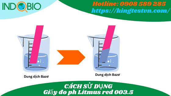 cách sử dụng giấy quỳ tím đo pH Litmus Red 003.5