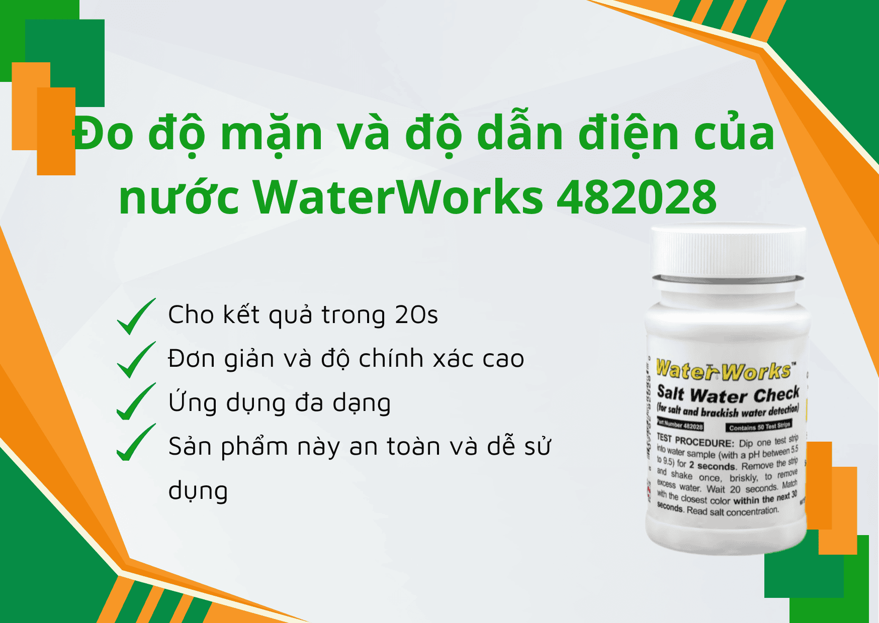 Que test đo độ mặn và độ dẫn điện của nước WaterWorks