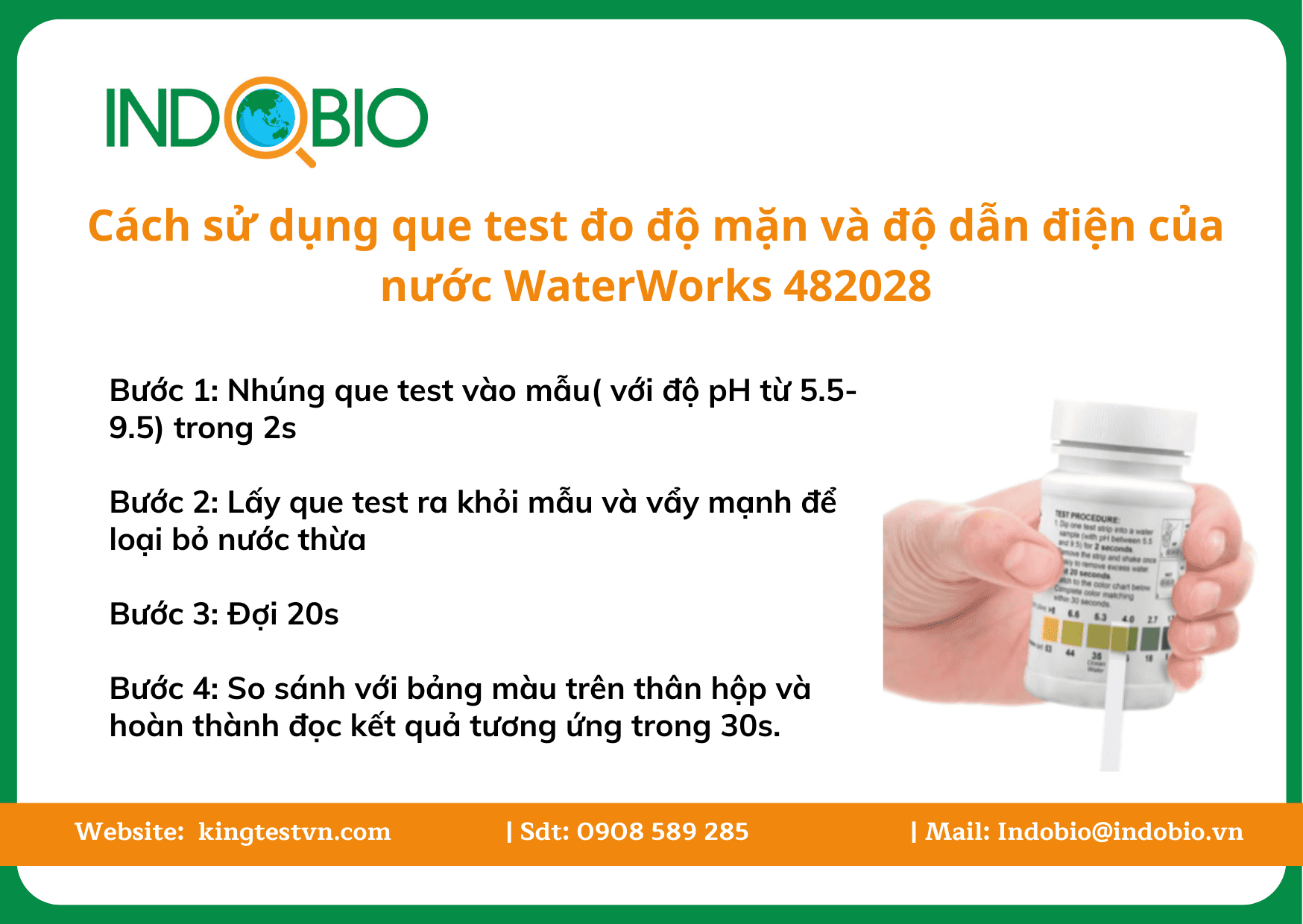 Que test đo độ mặn và độ dẫn điện của nước WaterWorks