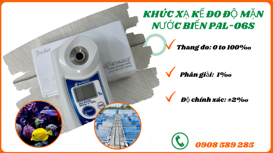 Khúc xạ kế đo độ mặn của nước pal-06s