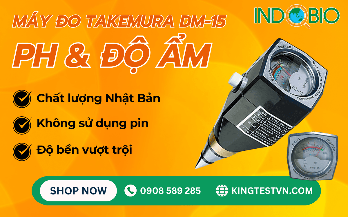 Máy đo pH và độ ẩm đất DM-15