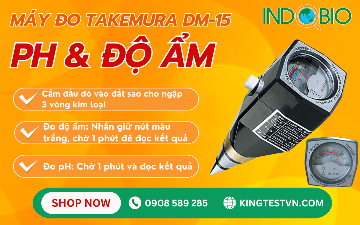 Máy đo pH và độ ẩm đất DM-15
