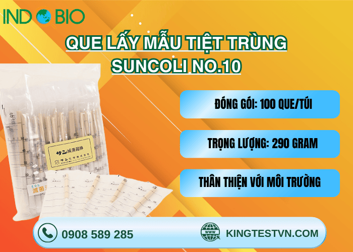 Que lấy mẫu tiệt trùng Suncoli No.10