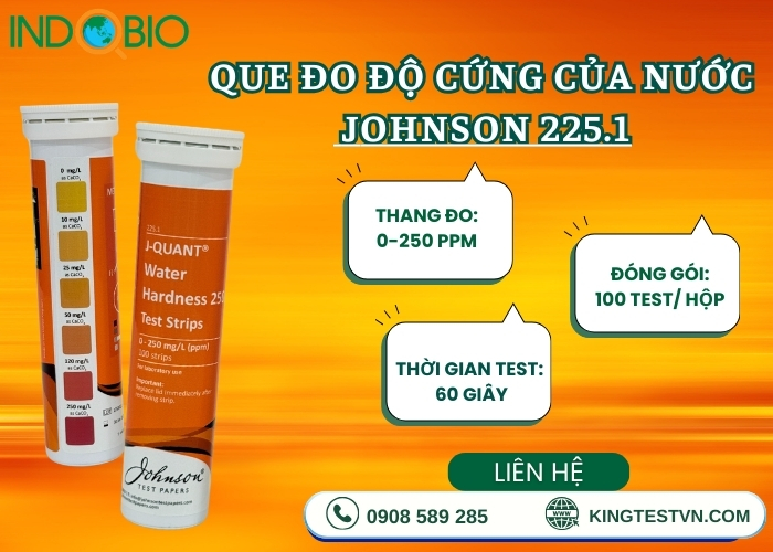 QUE THỬ ĐỘ CỨNG CỦA NƯỚC JOHNSON 225.1