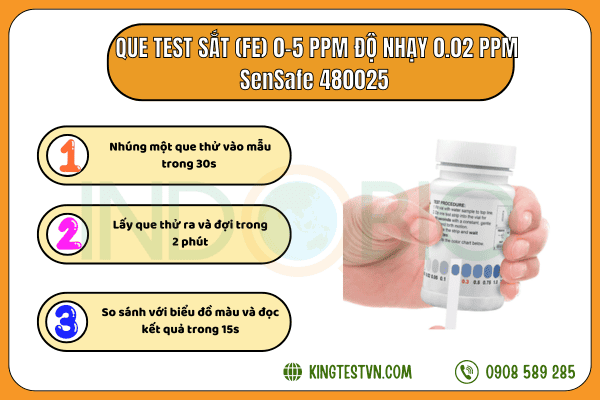 Que test sắt SenSafe 480025