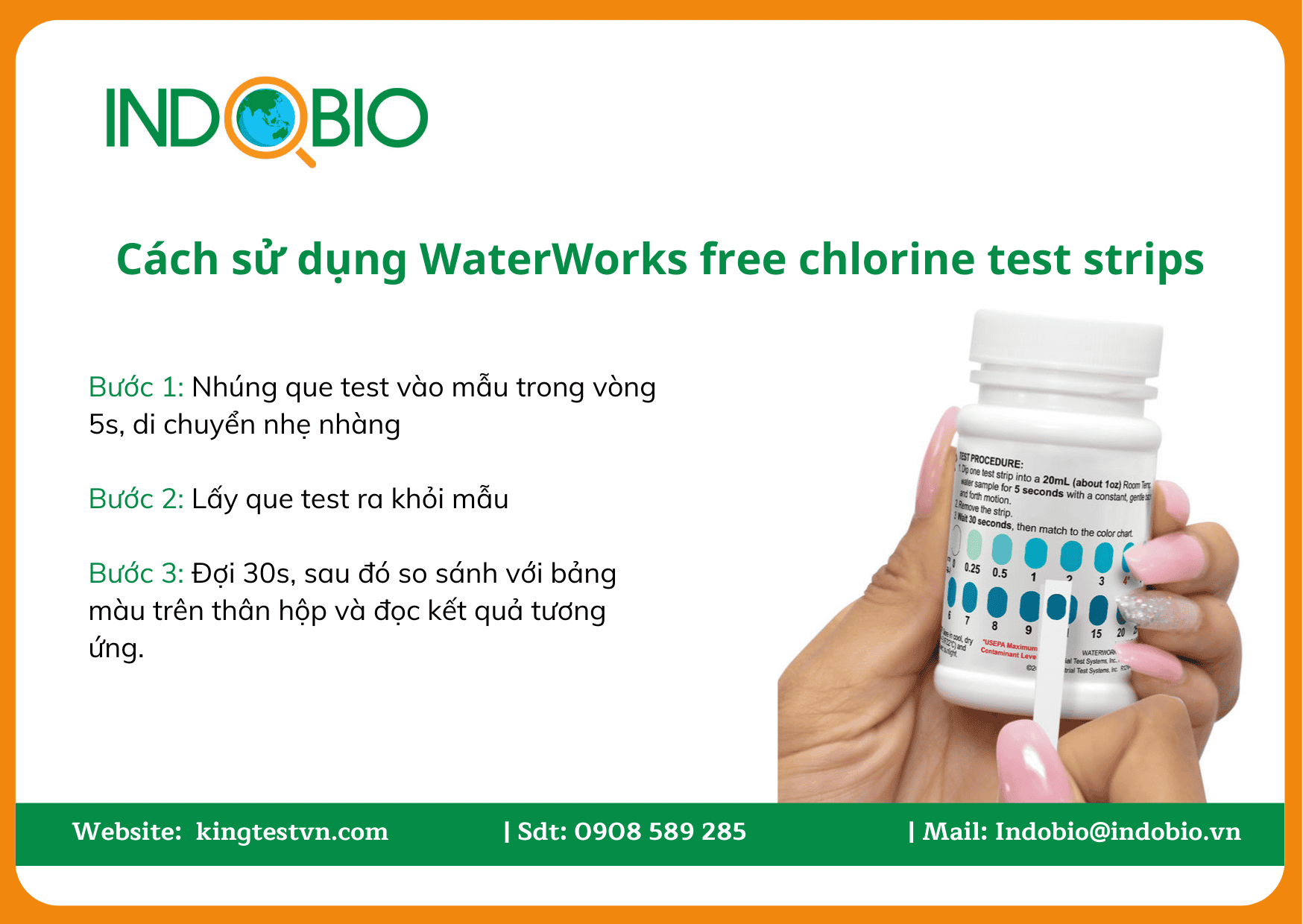 Que test clo dư WaterWorks 480023