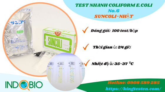 Test nhanh coliform / E.coli Suncoli No.6