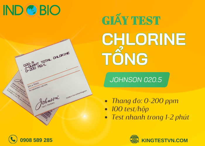 Test nhanh clo tổng Johnson 020.5
